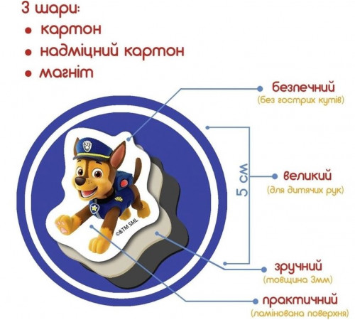 Набір магнітів Magdum ML4034-15 Щенячий патруль 65 шт