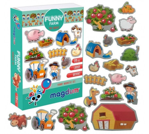 Набір магнітів Magdum ML4031-10 Весела ферма 19 шт