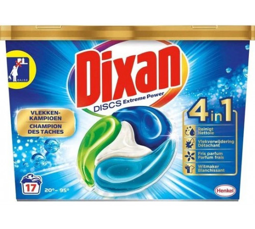 Гелеві диски для прання 4 in 1 Dixan Extreme Power 17 шт (ціна за 1 шт) Гелеві диски для прання 4 in 1 Dixan Extreme Power 17 шт (ціна за 1 шт)