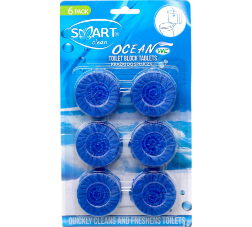 Диски для сливного бачка Smart Clean Океан 6 х 50 г