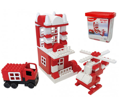 Конструктор Doloni 013888/08 Вертолет 117 деталей в пластиковом боксе