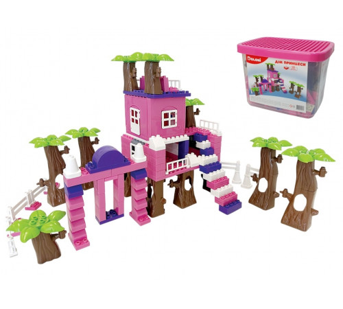 Конструктор Doloni 013888/03 Дім принцеси 151 деталь в пластиковому боксі