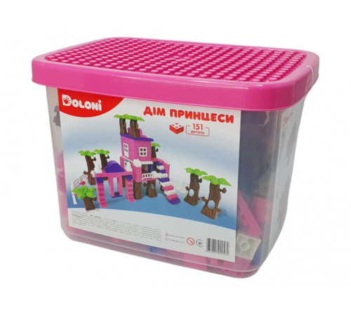 Конструктор Doloni 013888/03 Дім принцеси 151 деталь в пластиковому боксі