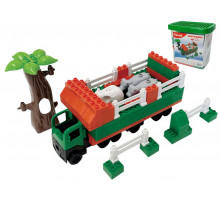 Конструктор Doloni 013888/10 Грузовик 95 деталей в пластиковом боксе