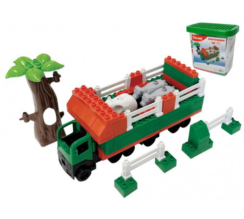 Конструктор Doloni 013888/10 Вантажівка 95 деталей в пластиковому боксі