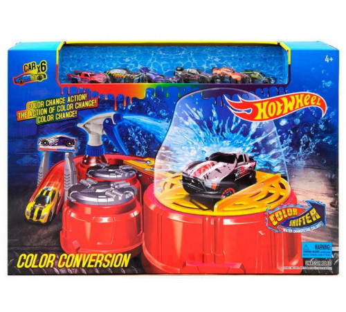 Автомойка Hot Wheels 6761 Гонка +6 машин меняют цвет