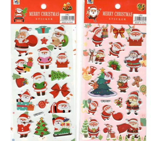Наліпки Merry Christmas в асортименті