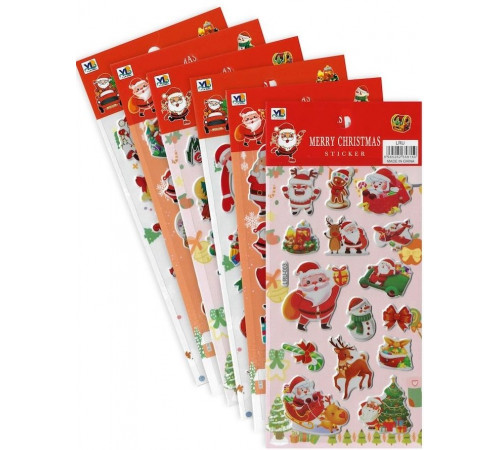 Наліпки Merry Christmas в асортименті