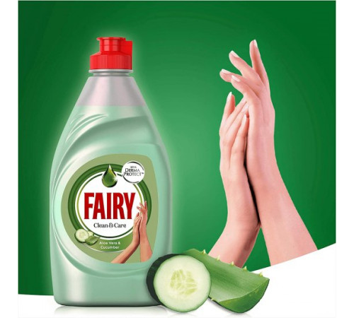 Засіб для миття посуду Fairy Aloe Vera & Cucumber 383 мл