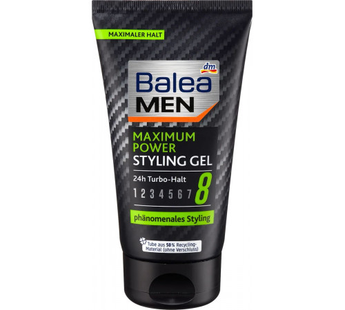 Гель для волосся Balea Men Maximum Power 8 150 мл Гель для волосся Balea Men Maximum Power 8 150 мл