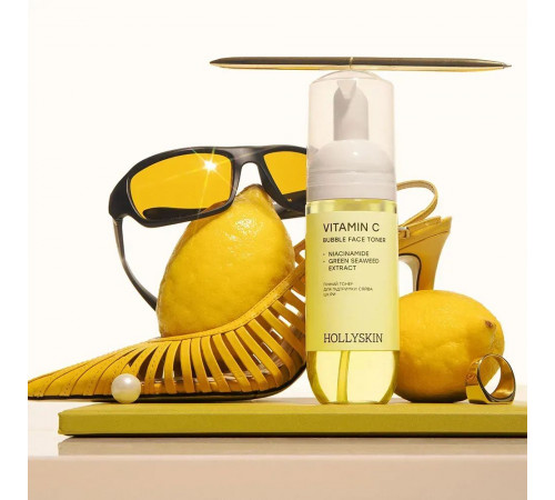 Пінний тонер для підтримки сяйва шкіри Hollyskin Vitamin C 150 мл