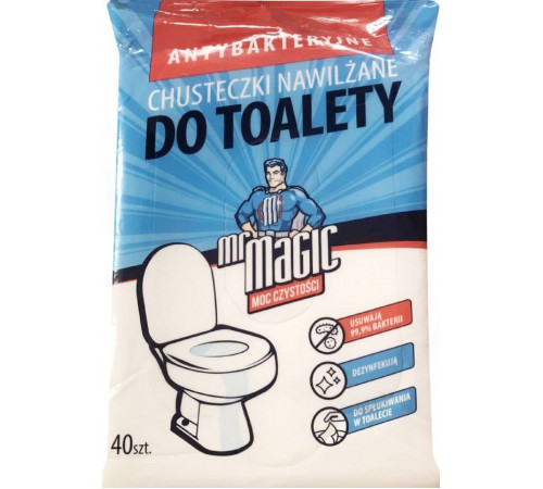 Влажные салфетки для туалета Mr Magic Antibacterial 40 шт
