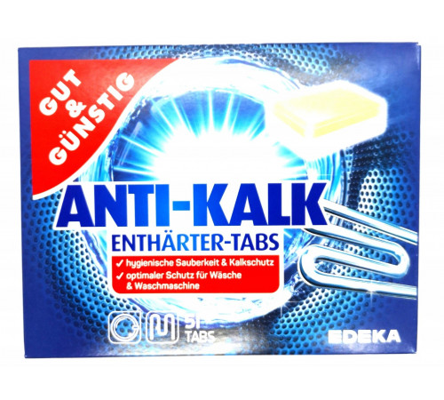 Таблетки від накипу Gut & Gunstig  Anti-Kalk 51 шт