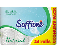Туалетний папір Soffione Natural Premio 3 шари 24 рулонів