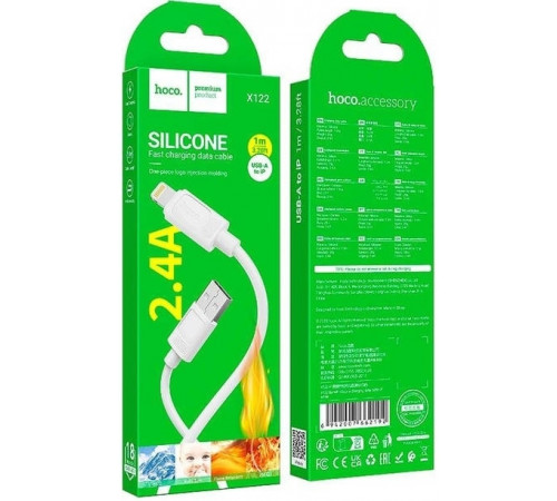 Кабель Hoco X122 Benefit USB-A – Lightning 1 м 2.4А