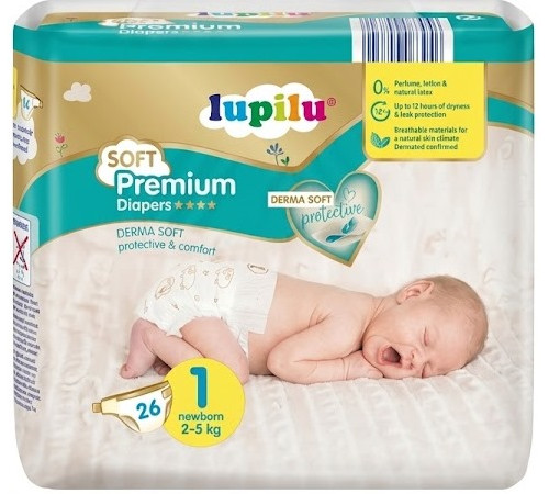 Підгузки Lupilu Soft Premium 1 (2-5 кг) 26 шт