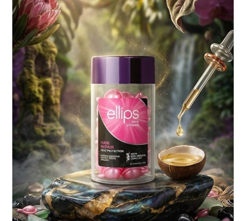 Вітамінні капсули для волосся Ellips Hair Repair з про-кератиновим комплексом 50 шт