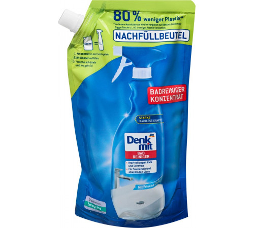 Средство для мытья ванной комнаты Denkmit Badreiniger пакет 500 мл