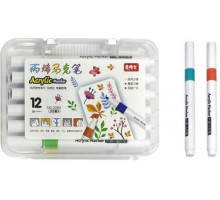 Набір акрилових маркерів 206А-12 12 кольорів