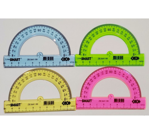 Транспортир пластиковий Zibi ZB5641-99 в асортименті