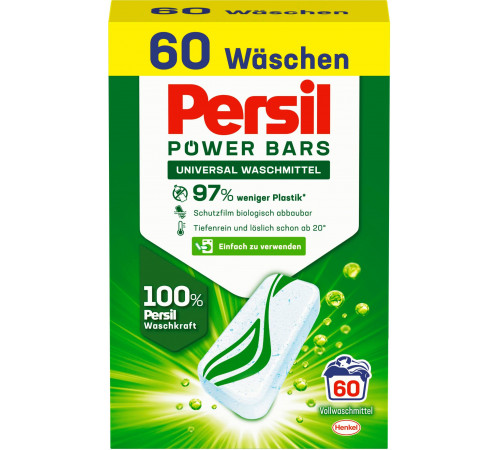 Таблетки для стирки Persil Power Bars Universal 60 шт (цена за 1 шт)