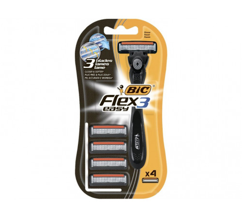 Бритва BIC Flex 3 з 4 змінними касетами