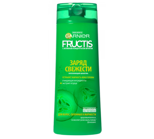 Шампунь Garnier Fructis Заряд свіжості для нормального волосся схильного до жирності 400 мл