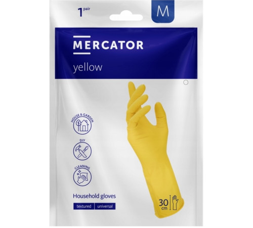 Рукавиці господарські латексні Mercator М 1 пара