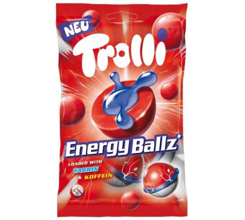 Цукерки желейні Trolli Energy Ballz 75 г