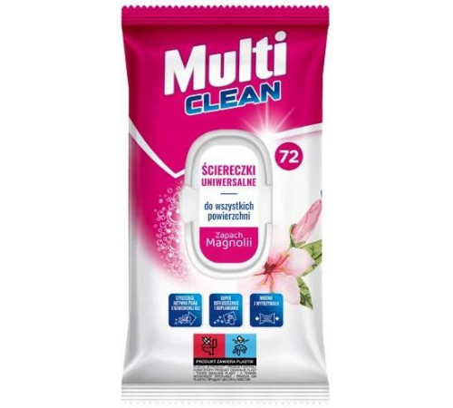 Вологі серветки для прибирання універсальні Luba Multi Clean Magnolia 72 шт