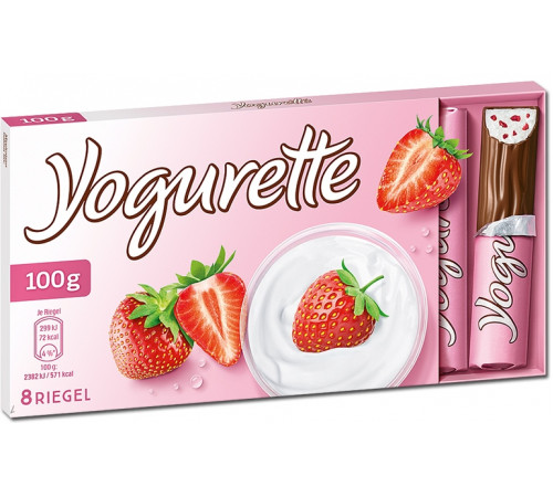 Шоколадні батончики Ferrero Yogurette  Strawberry 8 шт 100 г