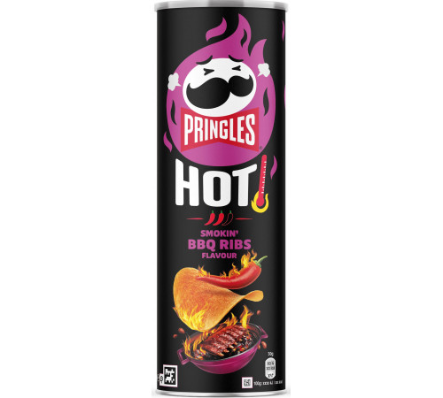 Чіпси Pringles Hot Smokin' BBQ RIBS Flavour 160 г