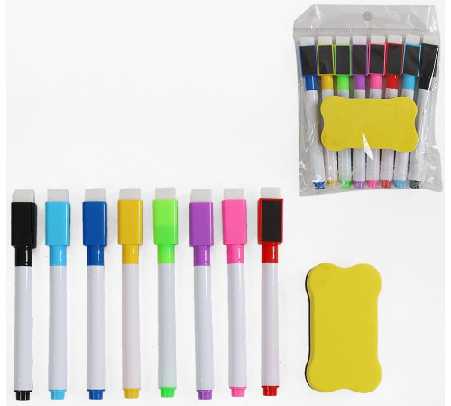 Набір маркерів пиши-стирай С 73485 8 кольорів на магнітах