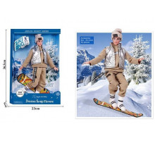 Лялька А 806 В Лижник висота 32 см (шарнірні суглоби, окуляри, взуття, лижі)