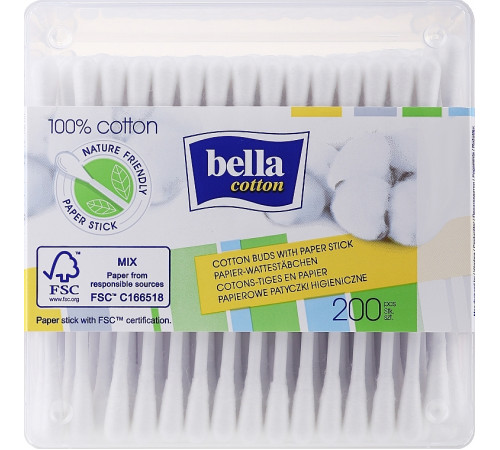 Ватные палочки Bella Cotton коробка 200 шт