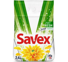 Стиральный порошок Savex 2 в 1 Fresh 2,4 кг