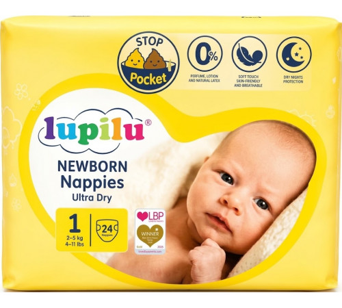 Підгузки Lupilu Newborn 1 (2-5 кг) 24 шт