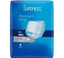 Підгузки-трусики для дорослих Sureness XL (130-160 см) 9 шт