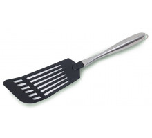 Лопатка пластикова Kamille КМ5017 з отворами широка, ручка з нержавіючої сталі 34 см