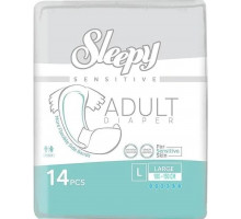 Підгузки для дорослих Sleepy Sensitive Adult Large 100-150 см 6 к 14 шт