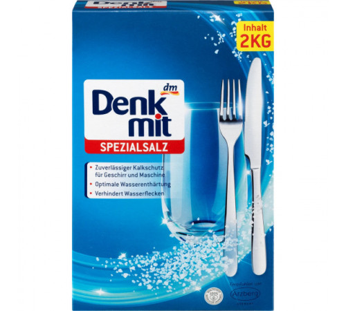 Соль для посудомоечных машин Denkmit Spezialsalz 2 кг