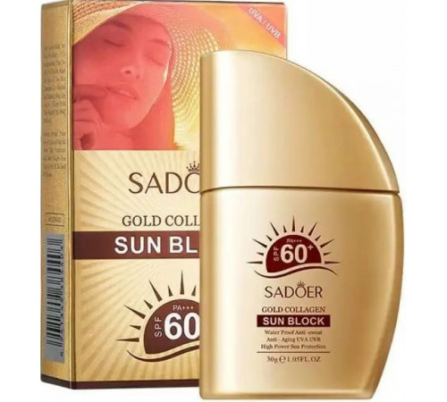 Сонцезахисний крем Sadoer Gold Collagen SPF 60 30 г Сонцезахисний крем Sadoer Gold Collagen SPF 60 30 г