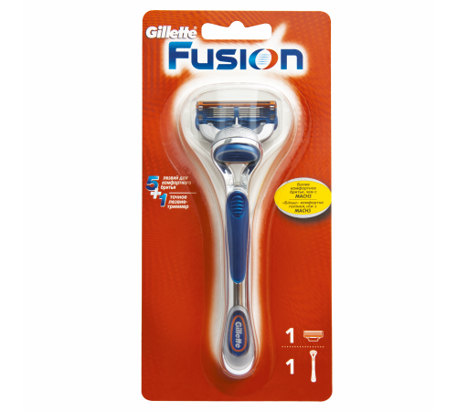 Станок для бритья Gillette Fusion с 1 сменным картриджем