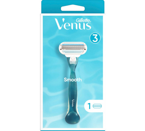 Станок для бритья женский Gillette Venus Smooth 1 картридж 3 лезвия