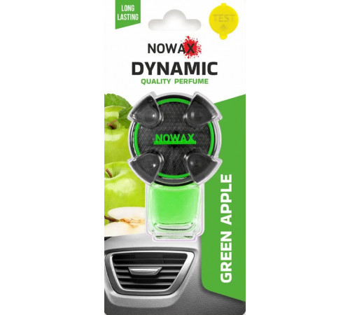 Ароматизатор для авто Nowax NX07790 Dynamic Green Apple на дифлектор