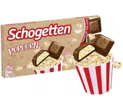Шоколад молочный Schogetten Popcorn 100 г