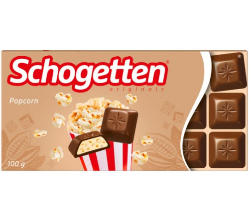 Шоколад молочный Schogetten Popcorn 100 г