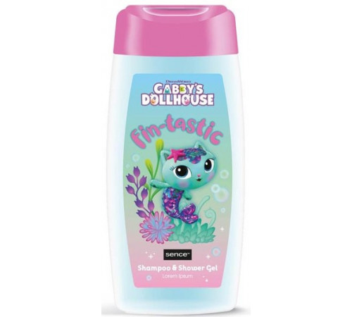 Детский шампунь-гель для душа 2in1 Gabby\'s Dollhouse Fin-tastic 210 мл