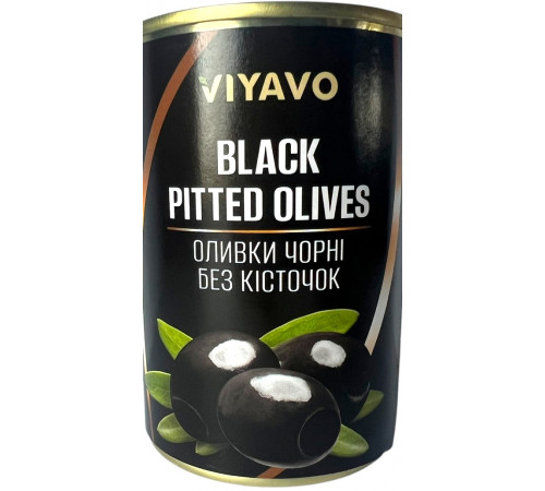 Оливки Viyavo чорні без кісточки ж/б 280 г