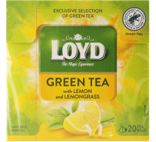 Чай зелений Loyd Лимон та Лемонграс у пірамідках 20 шт х 1.5 г